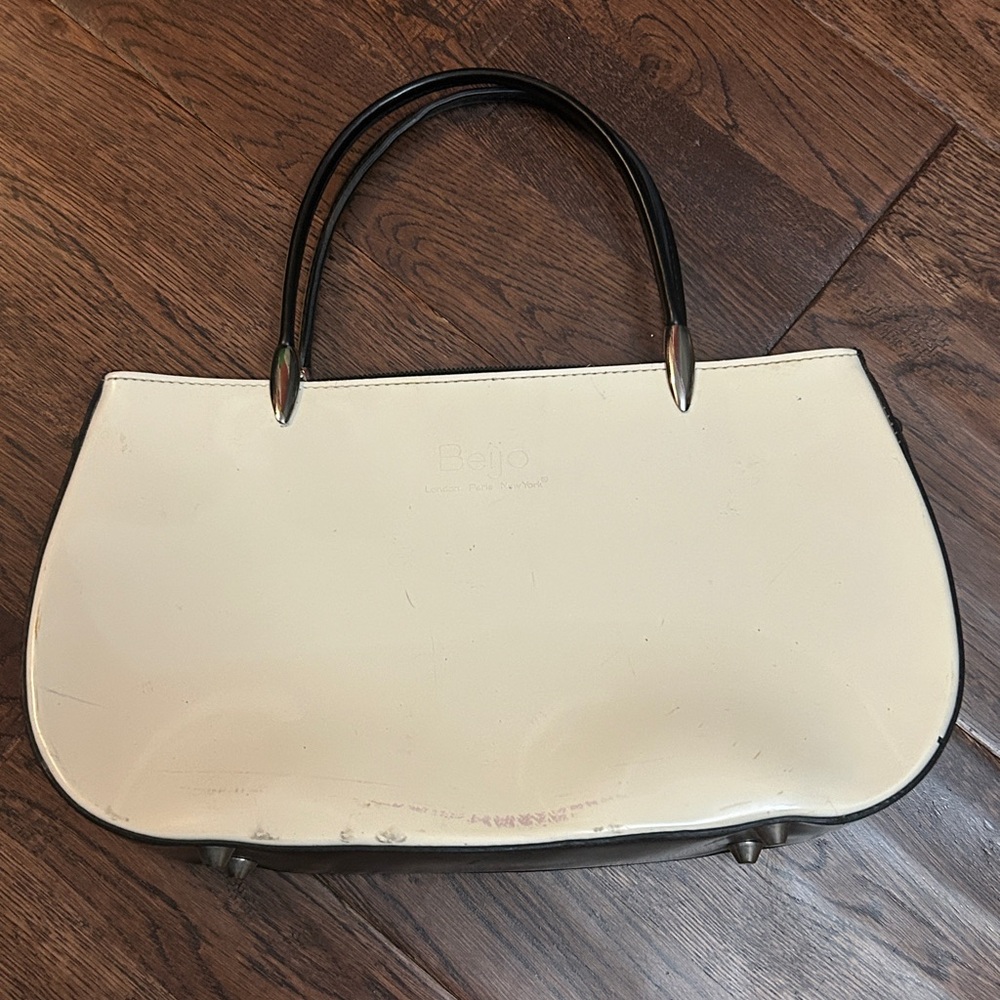 Beijo Ivory and Black Shoulder Bag
